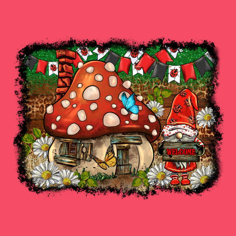 Welcome Ladybug Gnome Background Premium Sweatshirt by BarkalooDesign | Teevron