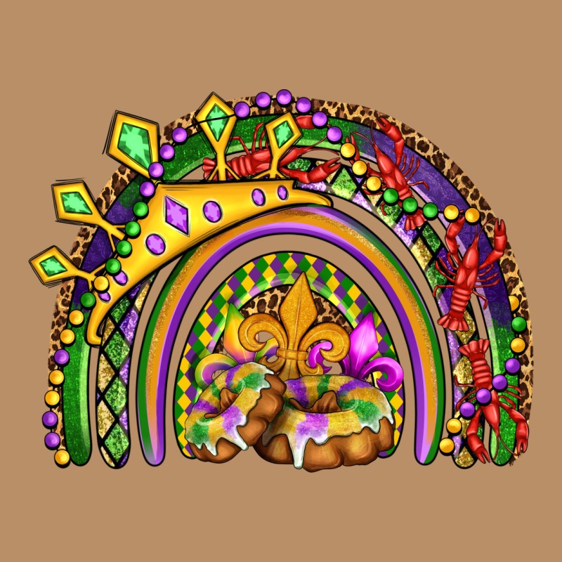 Mardi Gras Rainbow Vintage Hoodie by OliviaCreatesArt | Teevron