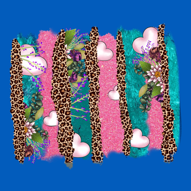 V.d Turquoise Leopard And Flowers  Brushstrokes Urban Hoodie by AdoDesignShop | Teevron