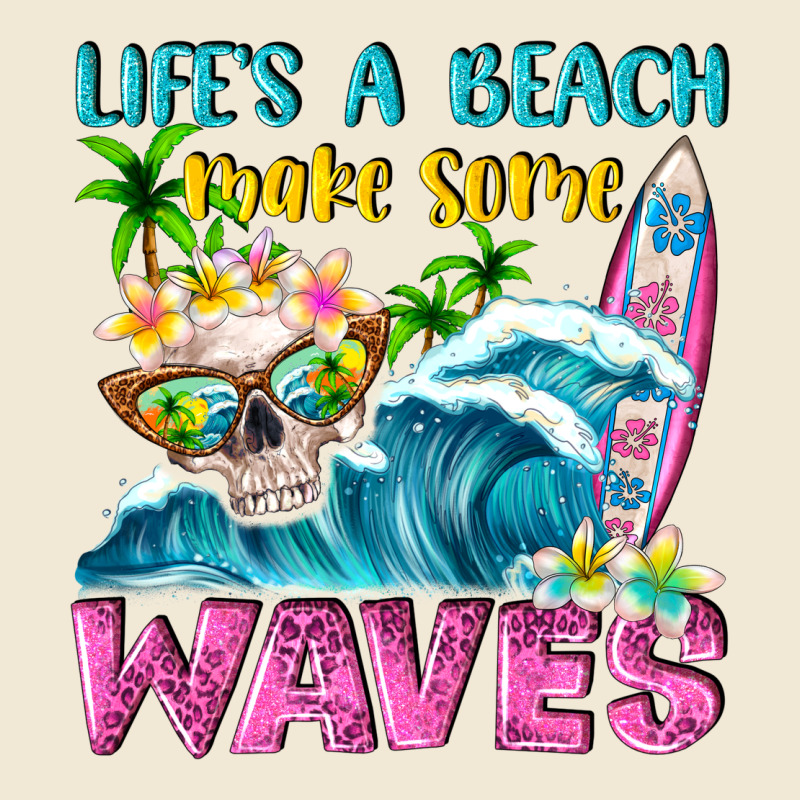 Life's A Beach Make Some Waves Premium Tee by NancyCooperArtShop | Teevron