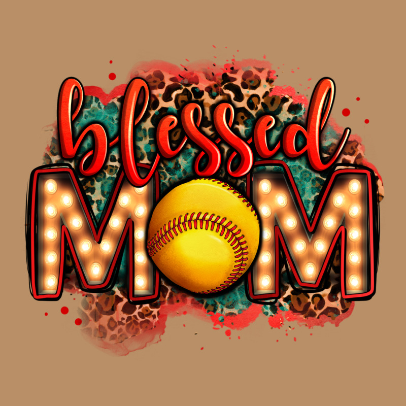 Blessed Softball Mom Lightbulb Letters Vintage Hoodie by OliviaCreatesArt | Teevron