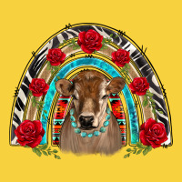 Brown Baby Cow Floral Rose Rainbow Premium Sweatshirt | Teevron