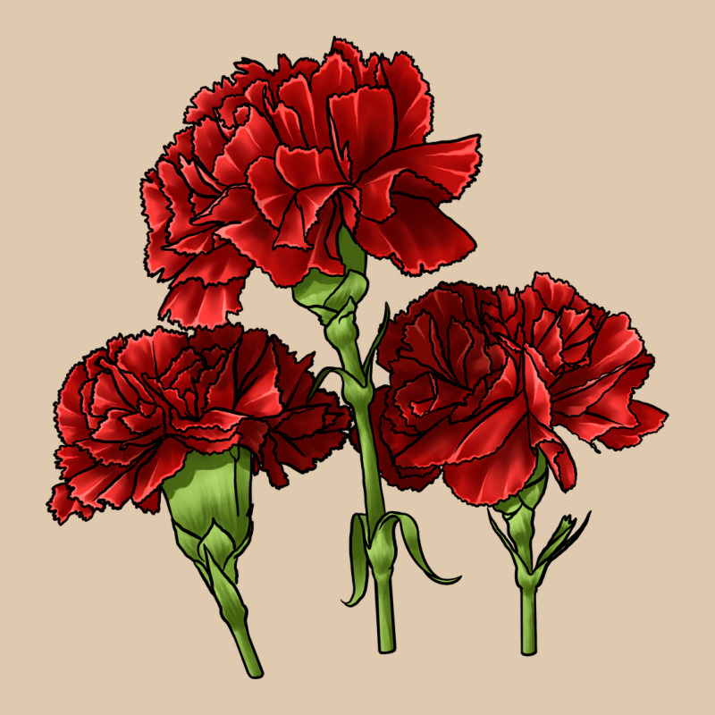 Scarlet Red Carnation Illustrations Heavyweight Sweatshirt by LillyAllenDesigns | Teevron