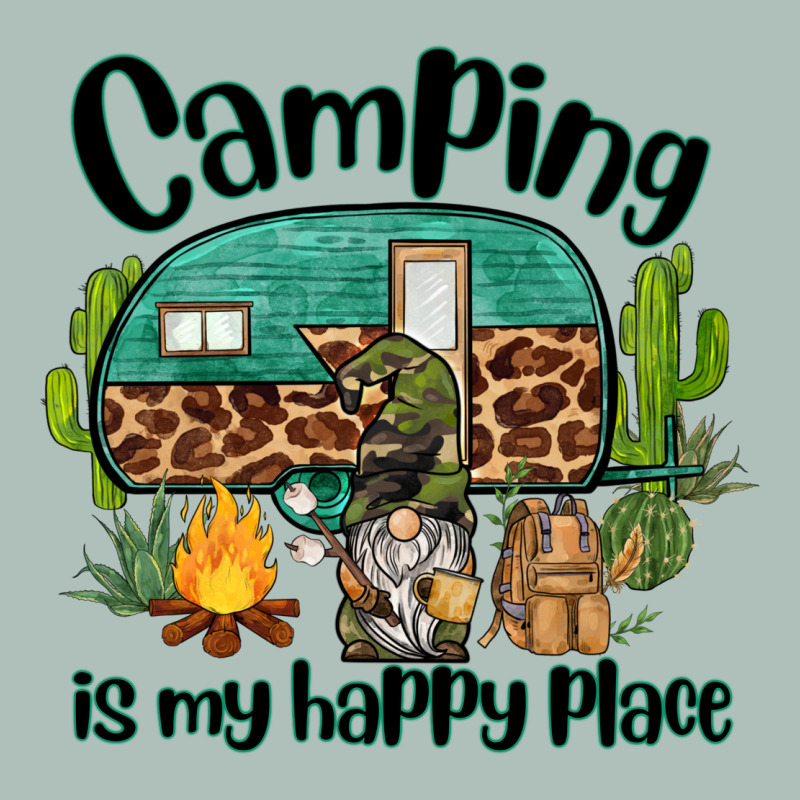 Camping Is My Happy Place Caravan And Gnome Heavyweight Hoodie by BarkalooDesign | Teevron