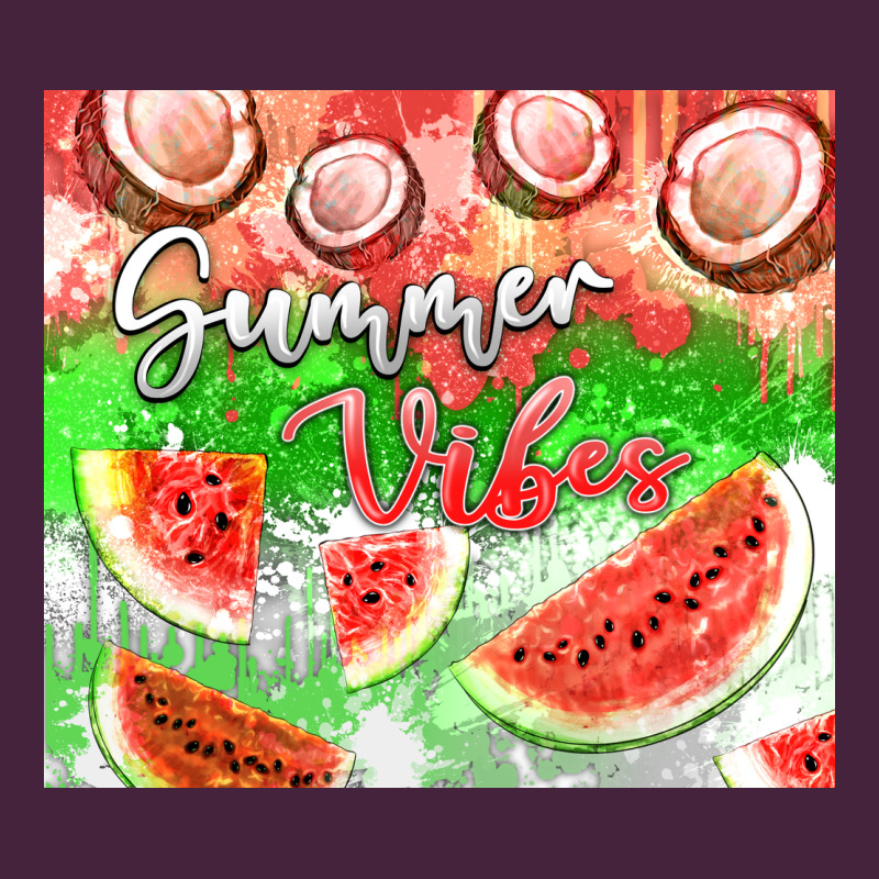 Watermelon And Coconut Summer 20oz Skinny Tumbler Long Sleeve Tee by FaDigitalArtStudio | Teevron