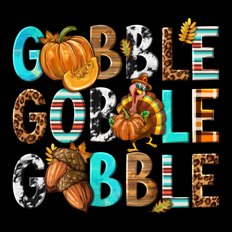 Gobble Gobble Gobble With Turkey Ladies Tee by texasbilliewilder | Teevron