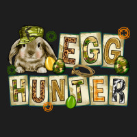 Egg Hunter With Plate Letters Easter Day Classic Tee | Teevron