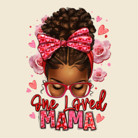 One Loved Mama Afro Messy Bun Premium Tee | Teevron