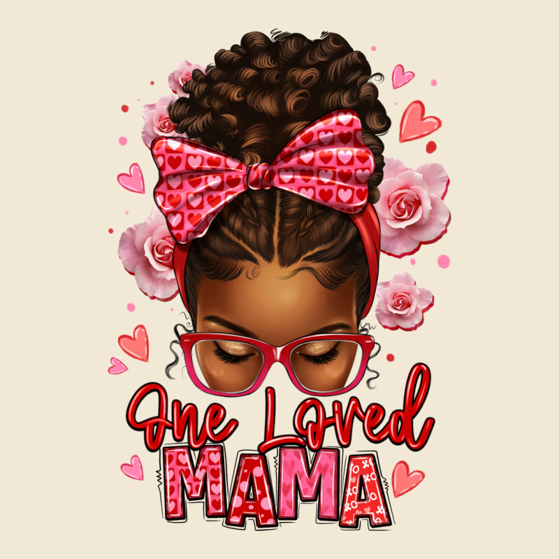 One Loved Mama Afro Messy Bun Premium Tee by texasbilliewilder | Teevron