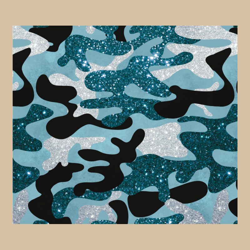 Blue Camouflage Glitter Heavyweight Hoodie by BarkalooDesign | Teevron