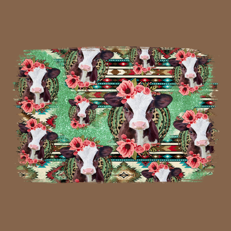 Baby Cow Floral Aztec Background Premium Tee by Jasminsmagicworld | Teevron