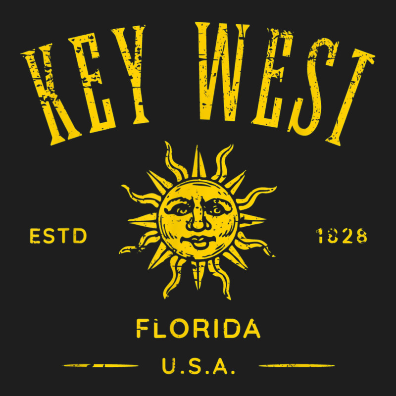 Key West Florida Vintage Distressed Style Design Souvenir Classic Tee by longCreatives | Teevron