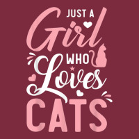 Just A Girl Who Loves Cats Cute Cat Lover Gifts Premium Hoodie | Teevron