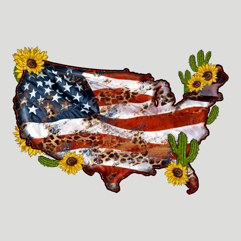 Usa Map With Sunflower And Cactus Zipper Hoodie by Artiststas | Teevron