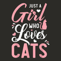 Just A Girl Who Loves Cats Cute Cat Lover Gifts Heavy Core Tee | Teevron