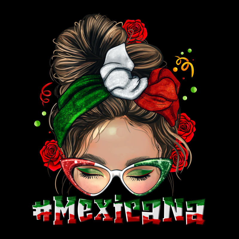 Mexicana Messy Bun Ladies Tee by NancyCooperArtShop | Teevron