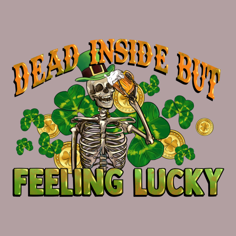 Dead Inside But Feeling Lucky St. Patrick's Day Vintage Hoodie by CowGirlArtShop | Teevron