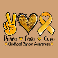 Peace Love Cure Childhood Cancer Vintage Tee | Teevron
