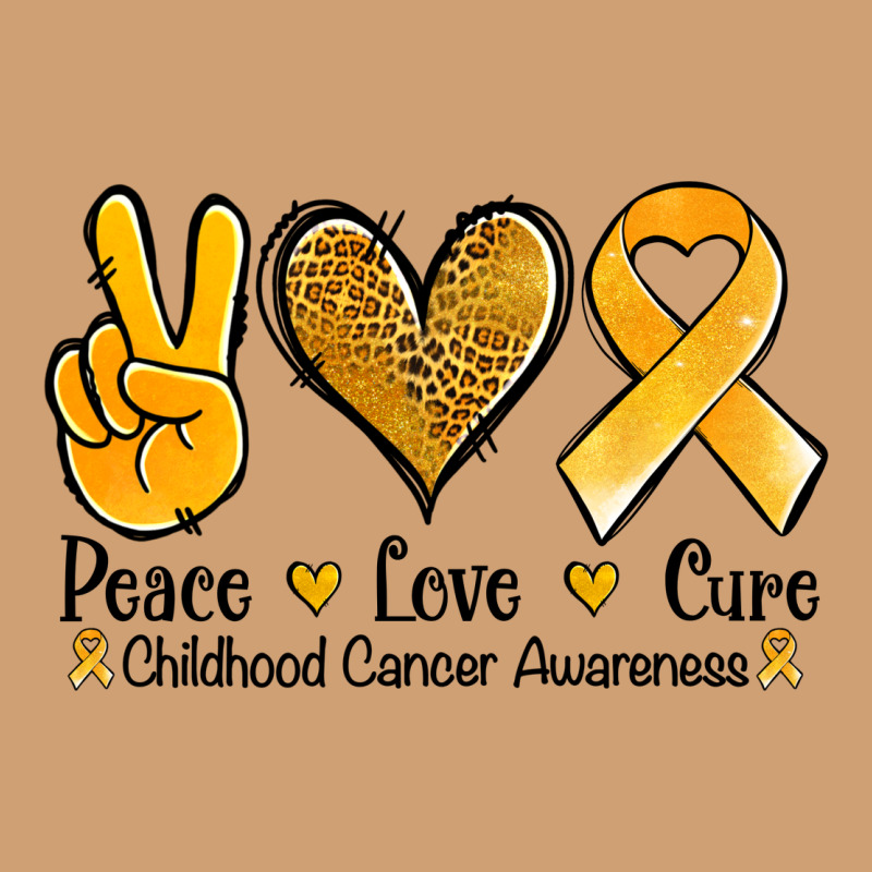 Peace Love Cure Childhood Cancer Vintage Tee by Jasminsmagicworld | Teevron