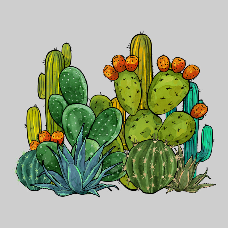 Watercolor Cactus Premium Sweatshirt by BarkalooDesign | Teevron
