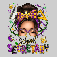 Mardi Gras School Secretary Caucasian Messy Bun Premium Tee | Teevron