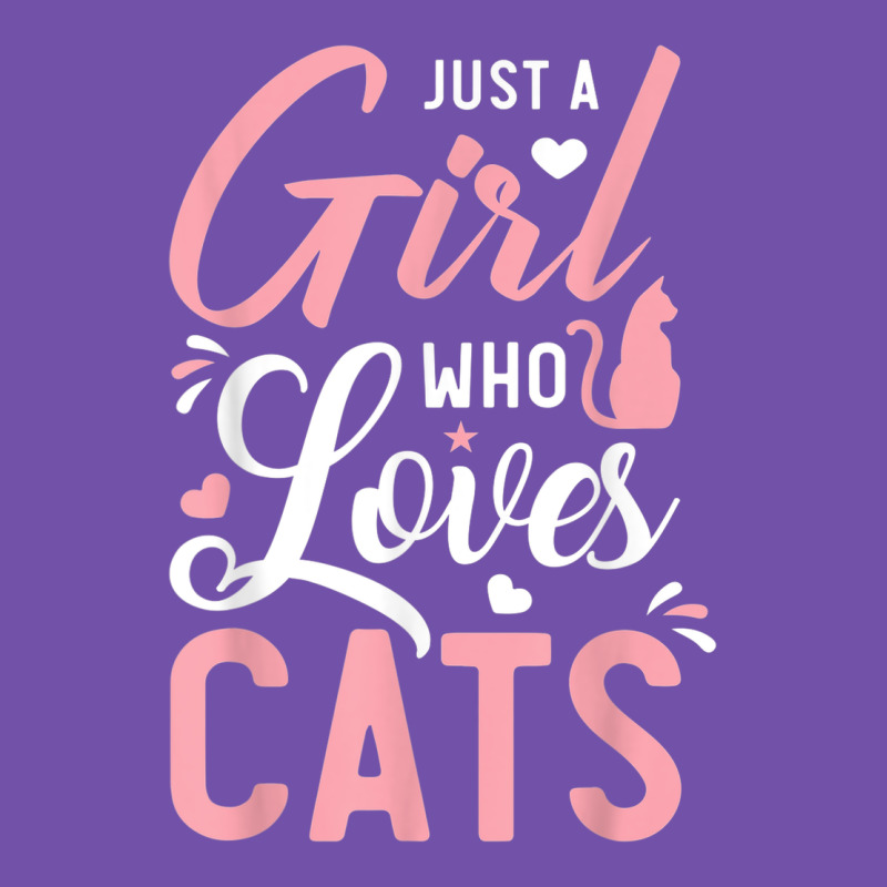 Just A Girl Who Loves Cats Cute Cat Lover Gifts Premium Sweatshirt by longCreatives | Teevron
