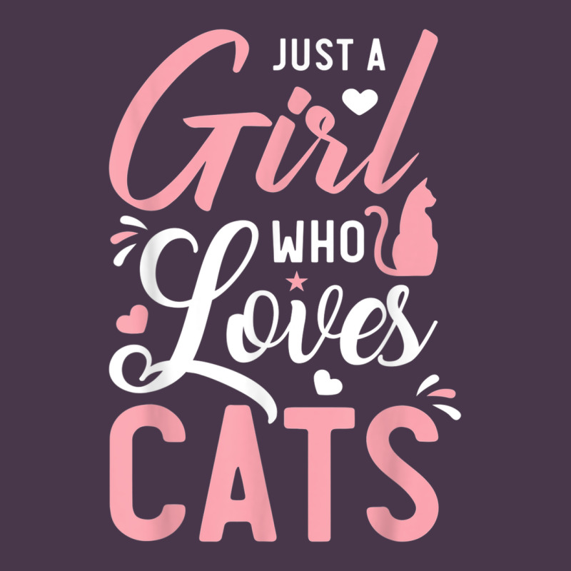Just A Girl Who Loves Cats Cute Cat Lover Gifts Heavyweight Hoodie by longCreatives | Teevron