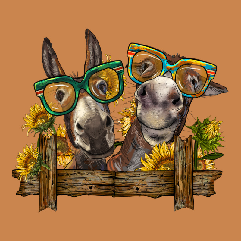 2 Donkeys With Sunflowers Heavyweight Hoodie by BarkalooDesign | Teevron