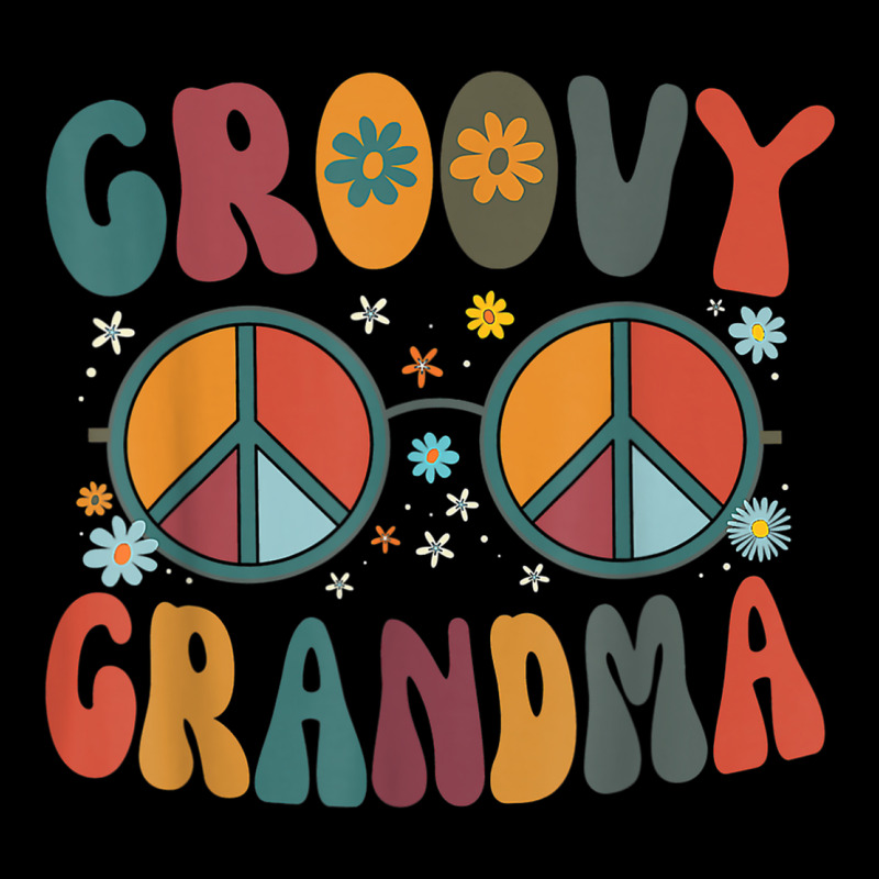 Groovy Grandma Retro 70s Peace Sign Design Grandmother Urban Hoodie by longCreatives | Teevron