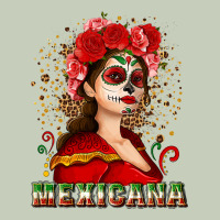 Sugar Skull Girl With Mexicana Ladies Tee | Teevron
