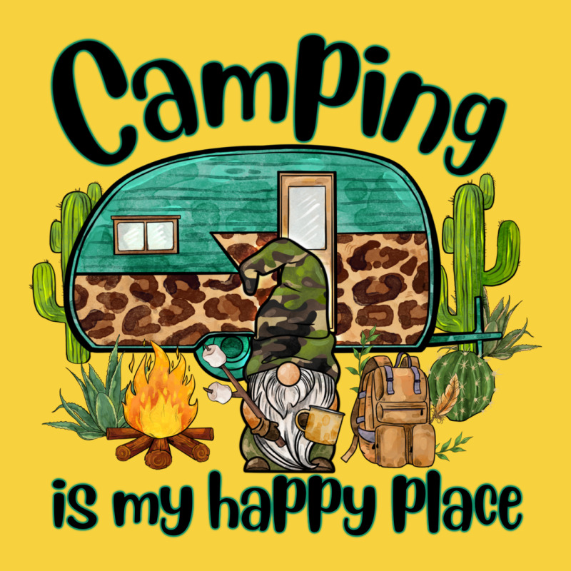 Camping Is My Happy Place Caravan And Gnome Premium Sweatshirt by BarkalooDesign | Teevron