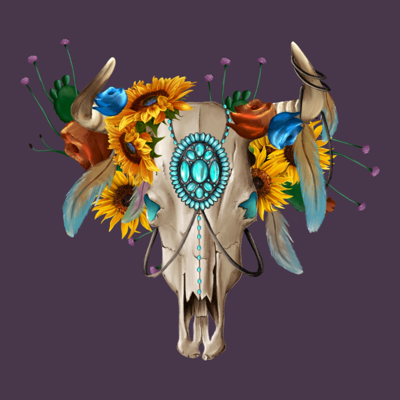 Boho Bull Skull Heavyweight Hoodie by BarkalooDesign | Teevron