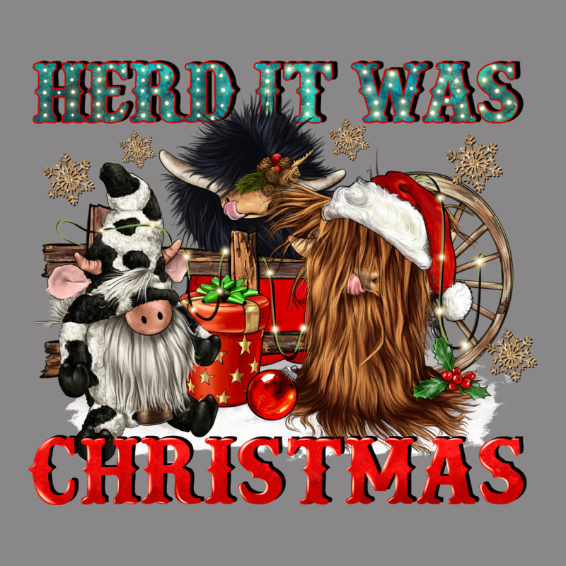 Herd It Was Christmas Vintage Tee by CowGirlArtShop | Teevron