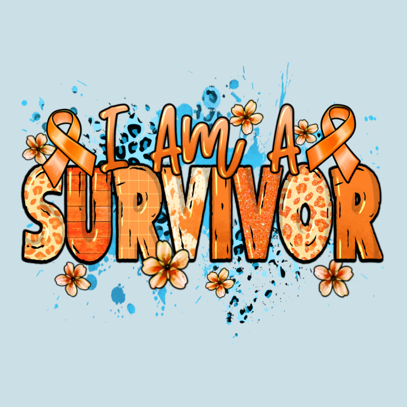 I Am A Survivor Orange Ribbon Kidney Cancer Ladies Tee by NancyCooperArtShop | Teevron
