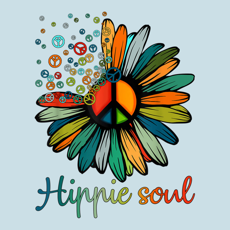 Daisy Peace Sign Hippie Soul Tshirt Flower Lovers Gifts Ladies Tee by longCreatives | Teevron