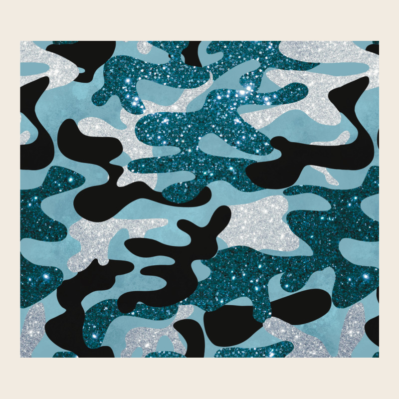 Blue Camouflage Glitter Premium Sweatshirt by BarkalooDesign | Teevron