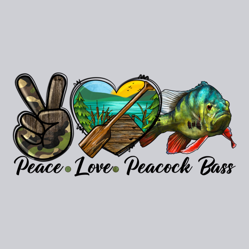 Peace Love Peacock Bass Heavyweight Sweatshirt by LillyAllenDesigns | Teevron