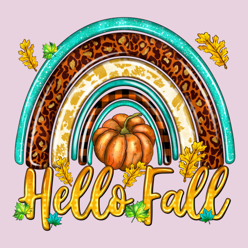 Hello Fall With Rainbow Ladies Tee by texasbilliewilder | Teevron