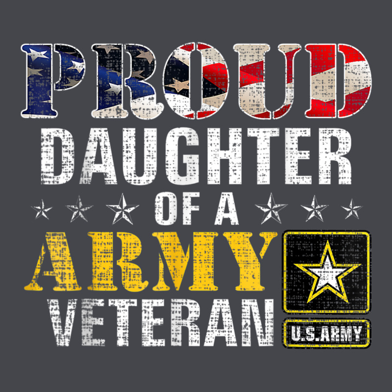 Proud Daughter Of A Army Veteran American Flag Military Gift Classic Tee by longCreatives | Teevron