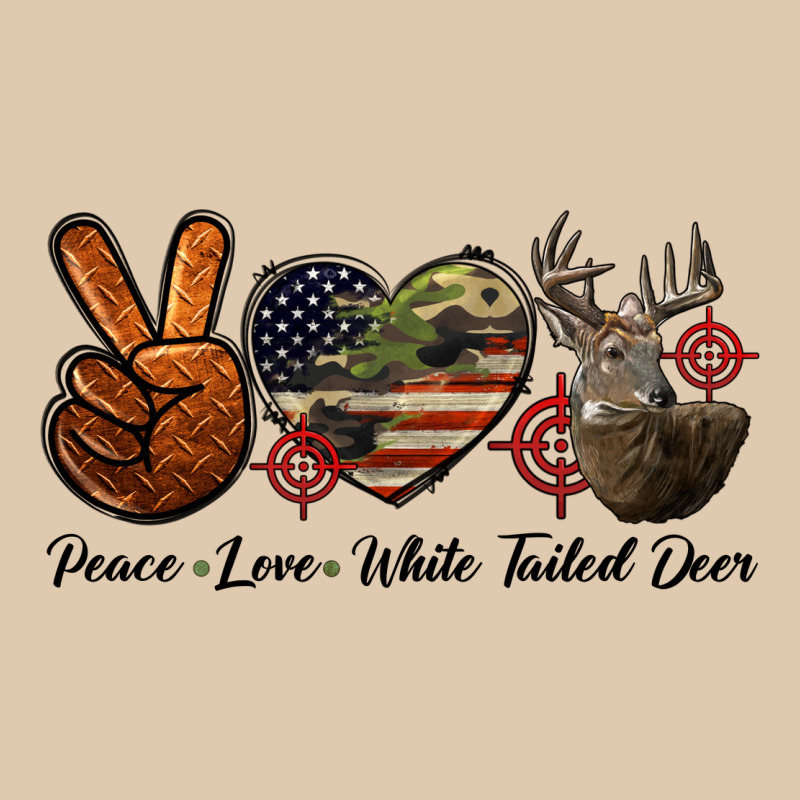 Peace Love White Tailed Deer Heavyweight Sweatshirt by LillyAllenDesigns | Teevron