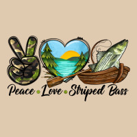 Camouflage Peace Love Striped Bass Heavyweight Sweatshirt | Teevron