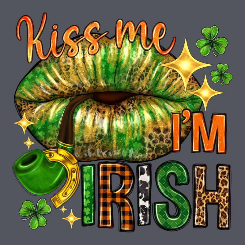 St. Patrick's Kiss Me I'm Irish With Lip Vintage Hoodie by HowdyJamesFarm | Teevron