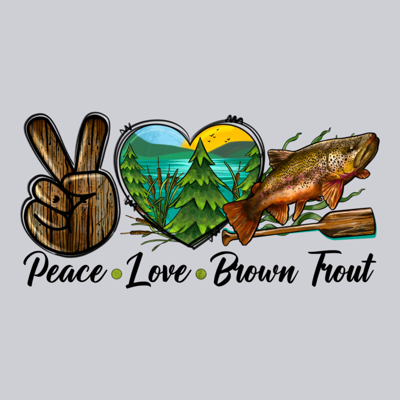Peace Love Brown Trout Heavyweight Sweatshirt by LillyAllenDesigns | Teevron