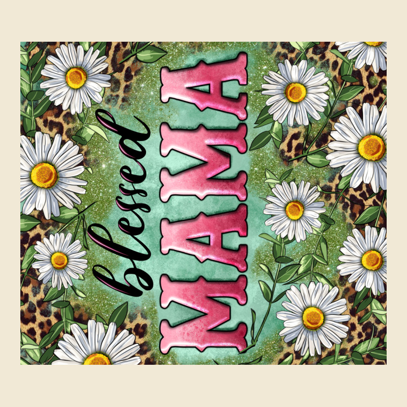 Blessed Mama With Daisy And Leopard Premium Tee by RanaPortraitStore | Teevron