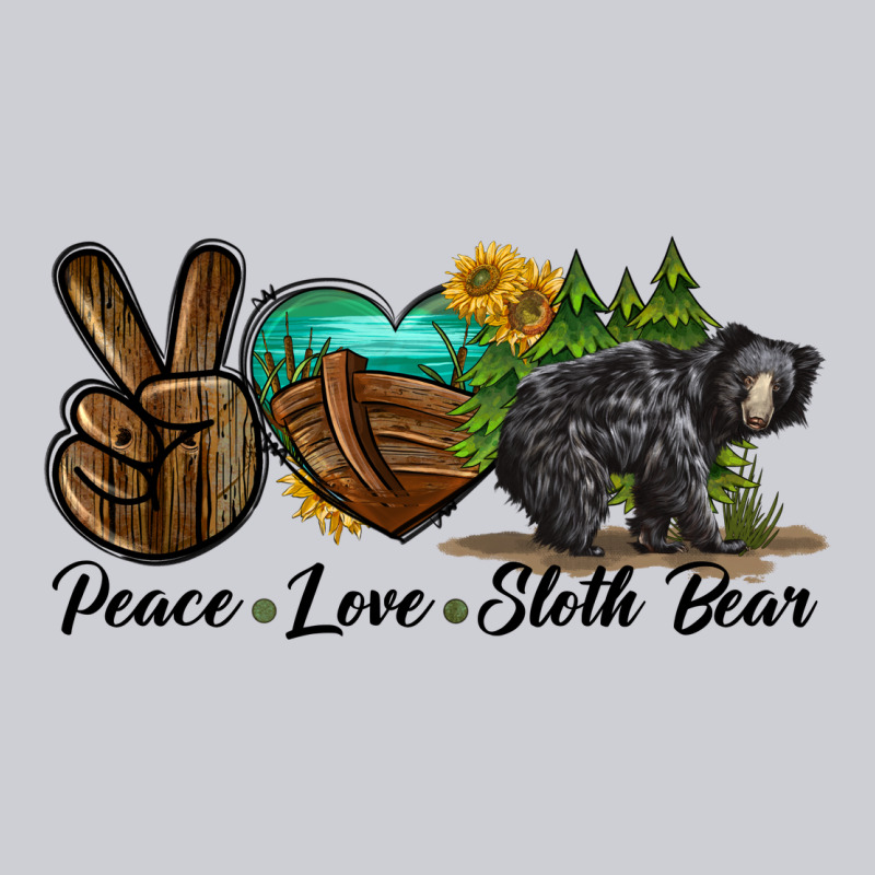 Peace Love Sloth Bear Heavyweight Sweatshirt by LillyAllenDesigns | Teevron