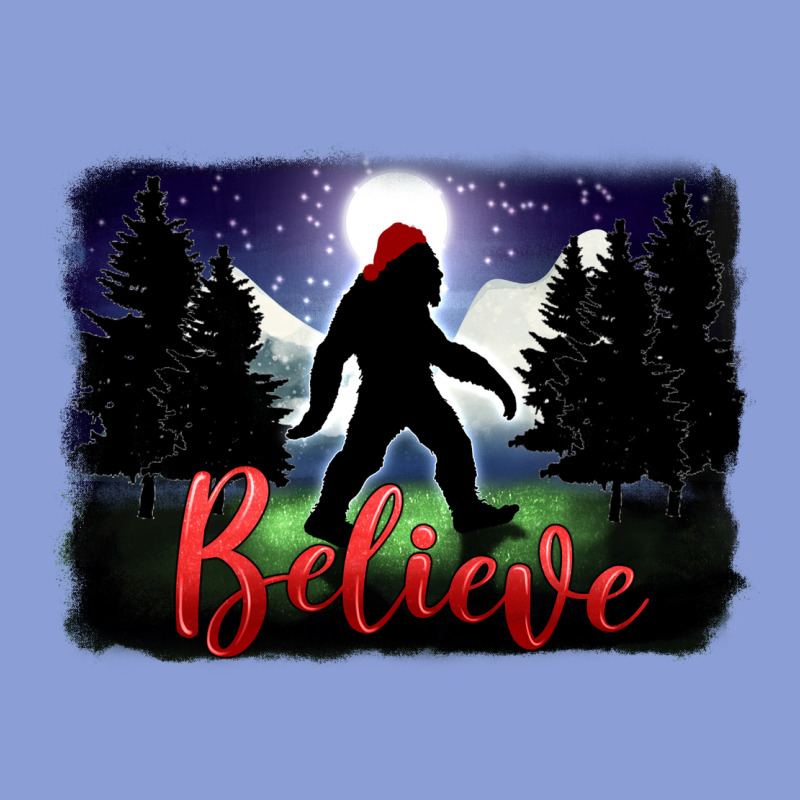 Bigfoot Believe Christmas Long Sleeve Tee by FaDigitalArtStudio | Teevron
