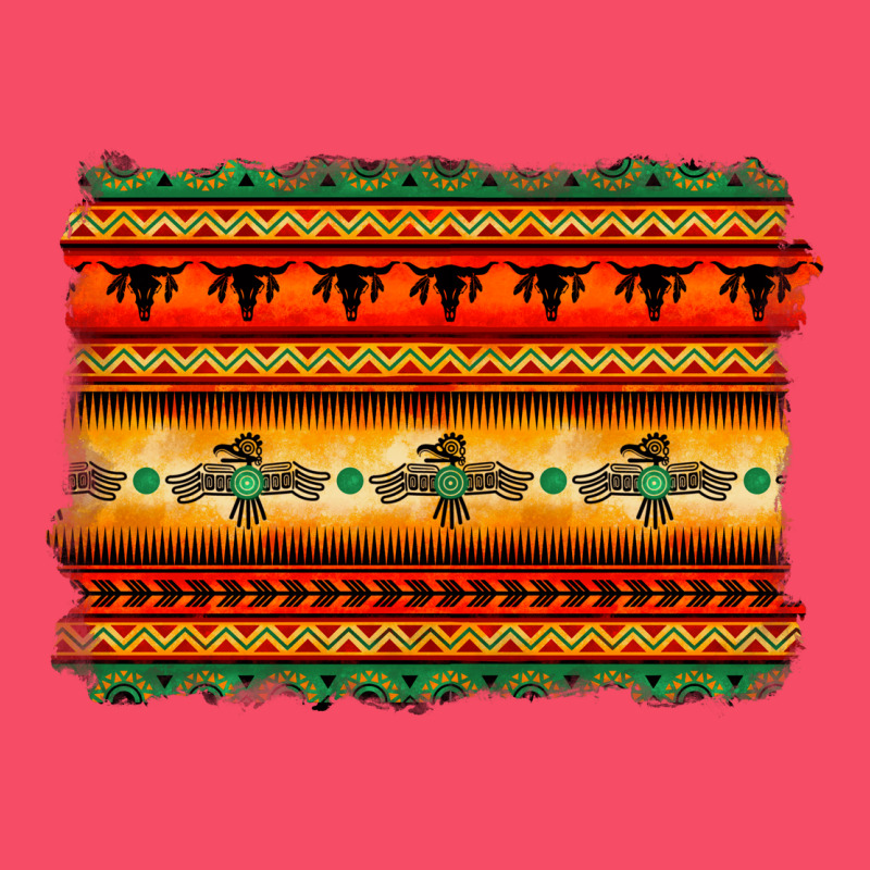 Bullskull Thunderbird Aztec Pattern Warm Colors Premium Sweatshirt by BarkalooDesign | Teevron