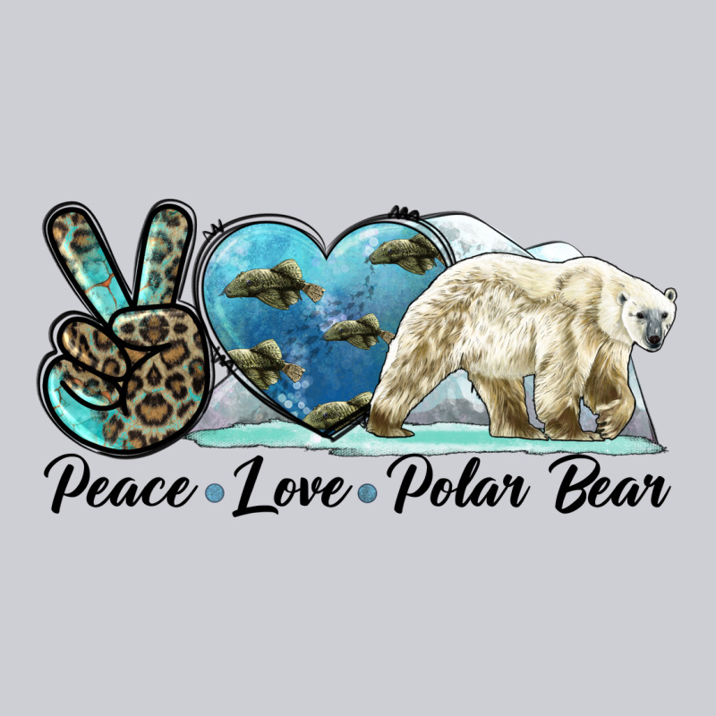 Peace Love Polar Bear Heavyweight Sweatshirt by LillyAllenDesigns | Teevron