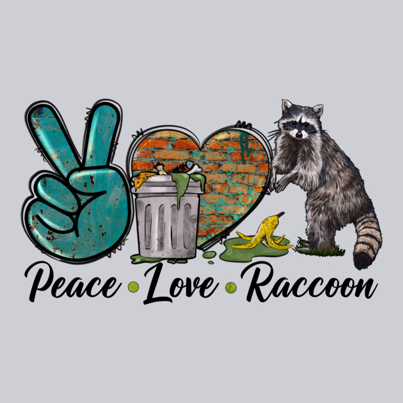 Peace Love Raccoon Heavyweight Sweatshirt by LillyAllenDesigns | Teevron