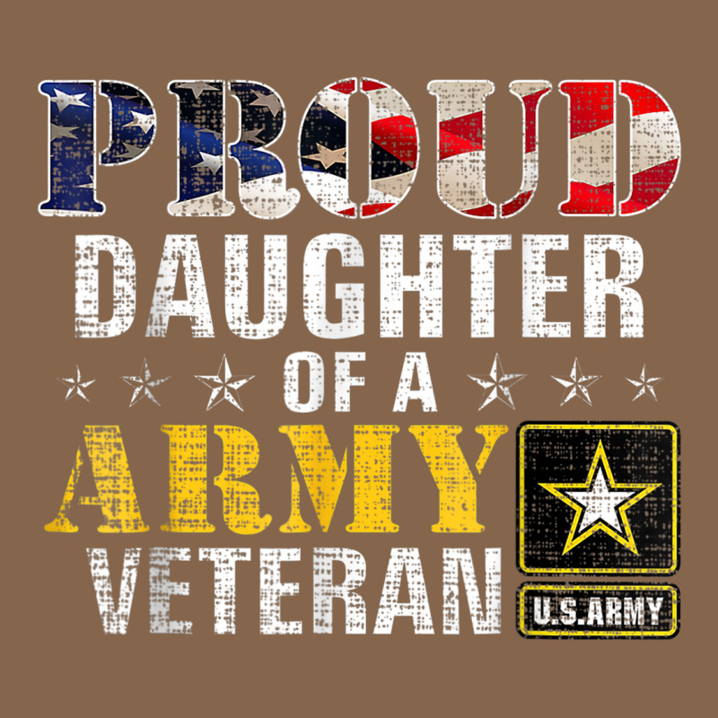 Proud Daughter Of A Army Veteran American Flag Military Gift Premium Tee by longCreatives | Teevron